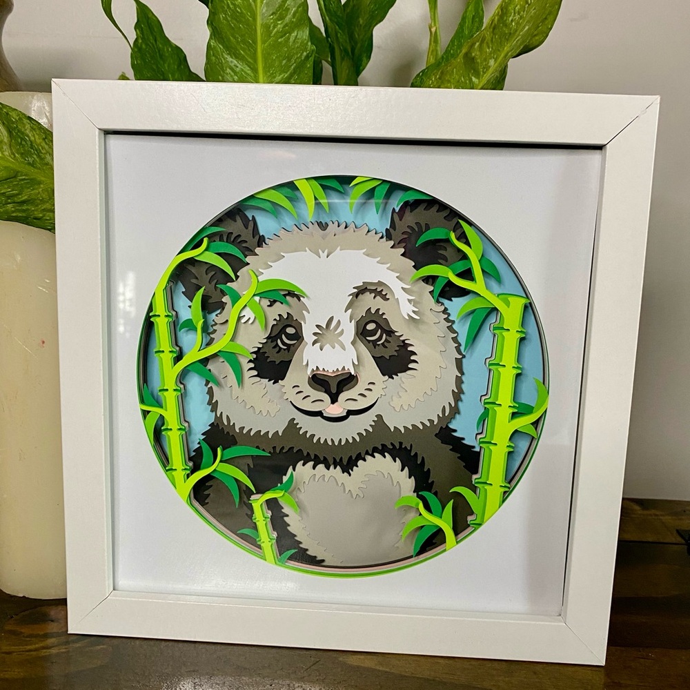 3D Panda Shadowbox - Picture 3 of 7